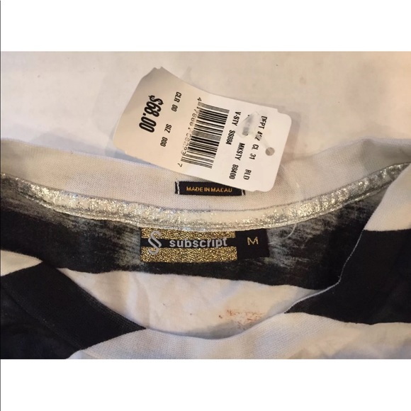 Subscript Shirt Tee Rare! $68 stripe crown M - Picture 5 of 8